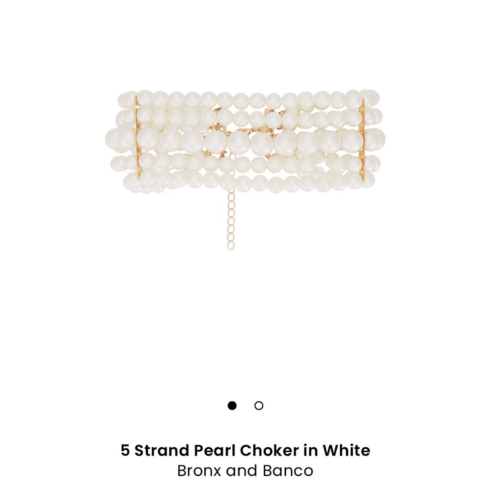Bronx and Banco Gold White Pearl Necklace